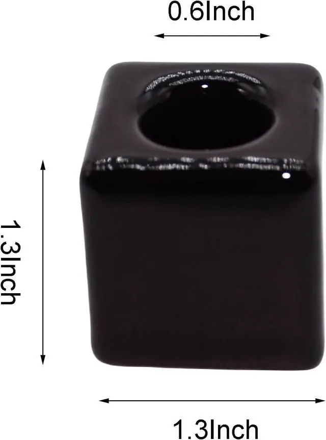 Alt view image 2 of 6 - 2 Pack Ceramic Toothbrush Holders, Black & White