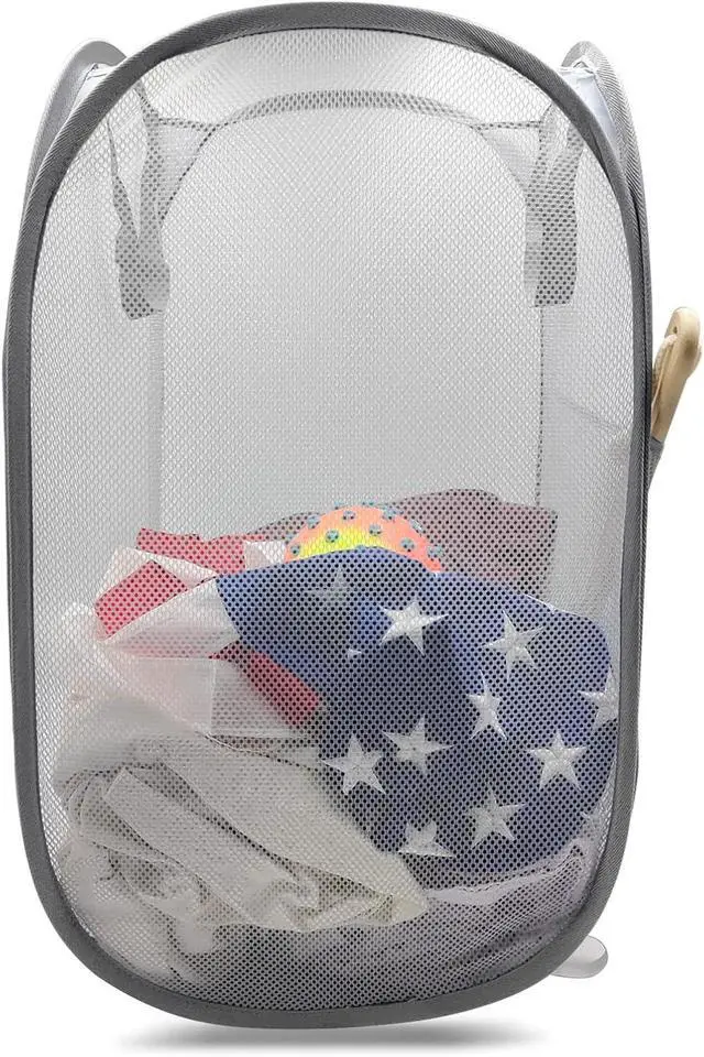Main image of Sturdy Mesh Laundry Hamper Basket Bag,collapsible Pop up for Laundry Room