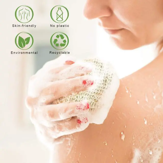 Alt view image 6 of 7 - E-Know Soap Bag, 10 Pack Natural Sisal Soap Saver, Zero Waste Plastic-free Soap Net, Foaming and Drying The Soap, Massage, Peeling