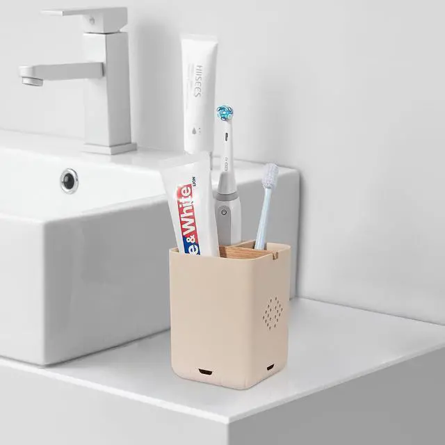 Alt view image 2 of 7 - Toothbrush Holders for Bathrooms, Electric Toothbrush Holder, Cream