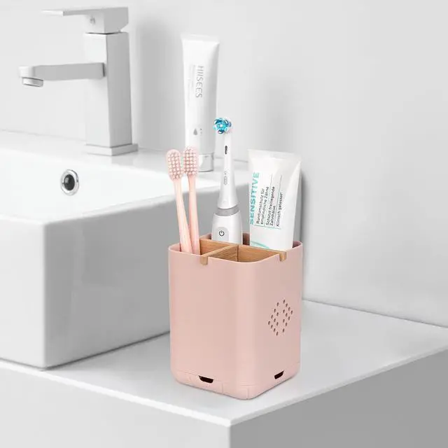 Alt view image 2 of 7 - Toothbrush Holders for Bathrooms, Electric Toothbrush Holder, Pink