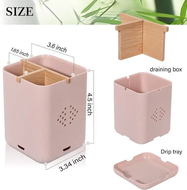 Alt view image 6 of 7 - Toothbrush Holders for Bathrooms, Electric Toothbrush Holder, Pink