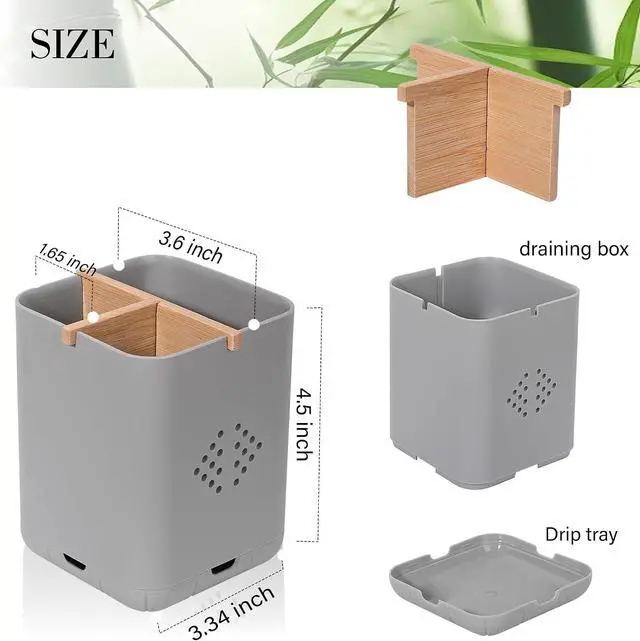 Alt view image 6 of 7 - Toothbrush Holders for Bathrooms, Electric Toothbrush Holder, Gray