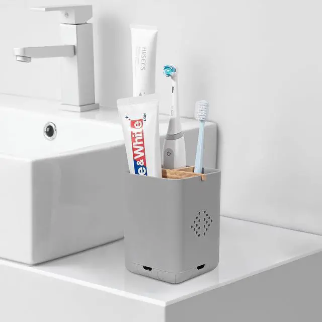 Alt view image 2 of 7 - Toothbrush Holders for Bathrooms, Electric Toothbrush Holder, Gray