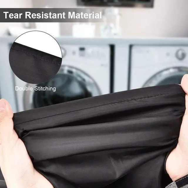 Alt view image 2 of 7 - 2 Pack Heavy Duty Large Laundry Bag 28x45 inch Extra Hamper Bag Dirty Clothes Organizer Drawstring Cloth Laundry Bag for Travel Camp Home College Dorm Drying Do Not Exceed 176 Black