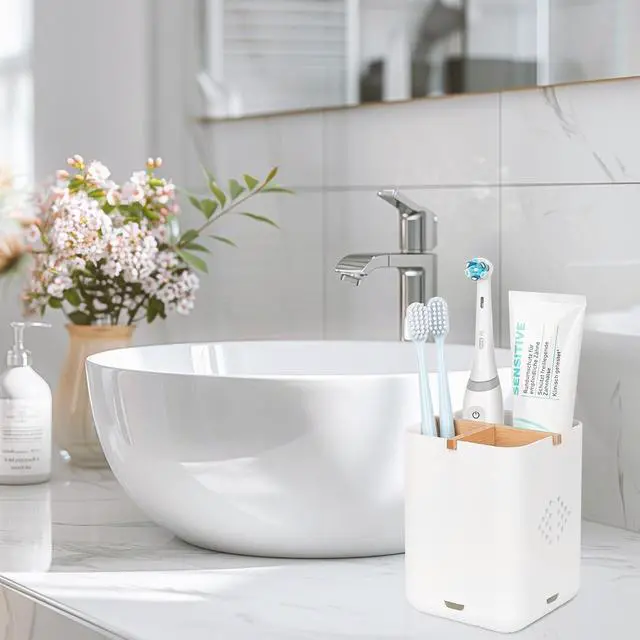 Alt view image 5 of 7 - Toothbrush Holders for Bathrooms, Electric Toothbrush Holder, White