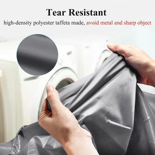 Alt view image 2 of 7 - OTraki 2 Pack Laundry Bag Extra Large 28x45 Inch Drawstrings Laundry Hamper Liner Storage Bag XL Dirty Clothes Organizer Heavy Duty Laundry Bag Don't Drying, Melting 140-176 (Grey)