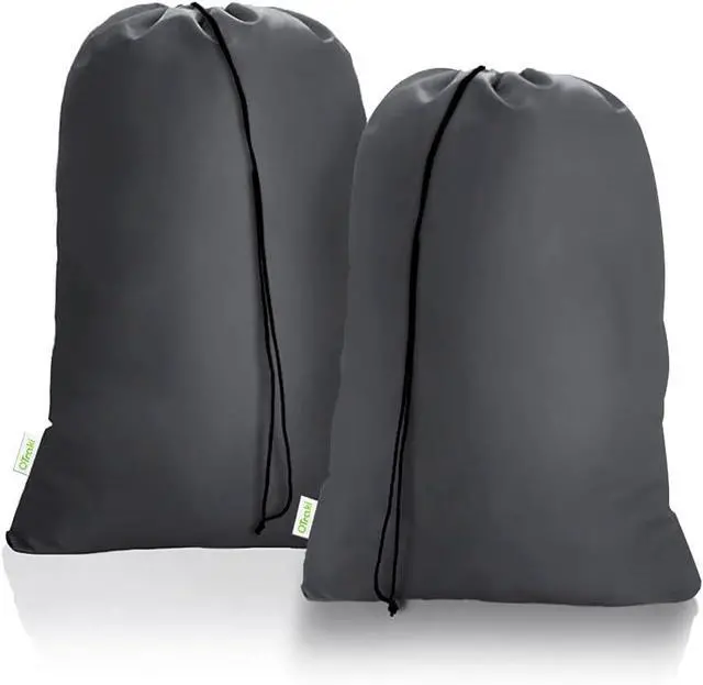 Main image of OTraki 2 Pack Laundry Bag Extra Large 28x45 Inch Drawstrings Laundry Hamper Liner Storage Bag XL Dirty Clothes Organizer Heavy Duty Laundry Bag Don't Drying, Melting 140-176 (Grey)