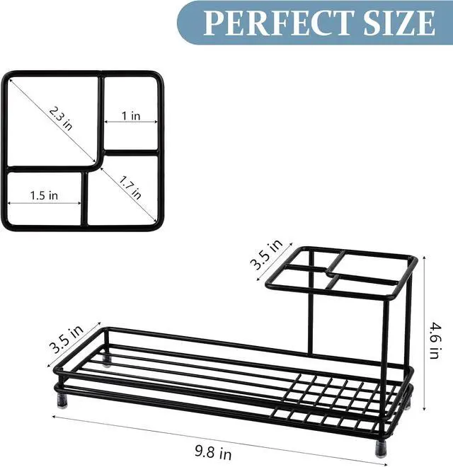 Alt view image 3 of 5 - Toothbrush Holders Toothpaste Organizer Bathroom Accessories, Black