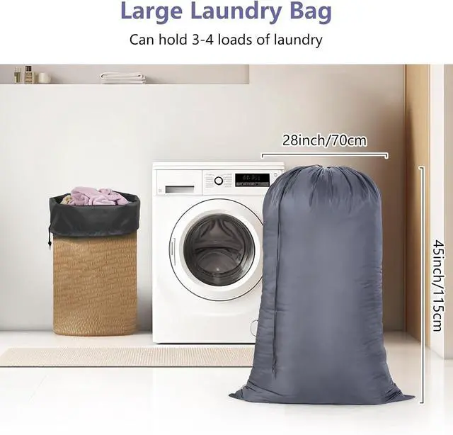Alt view image 4 of 7 - OTraki 2 Pack Large Laundry Bag 28x45 Inch Heavy Duty Laundry Wash Bag