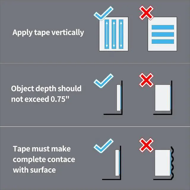 Alt view image 4 of 7 - Art3d Nano Double-Sided Acrylic Foam Tape, 1/24" x 1/2" x 10', 2-Roll Pack