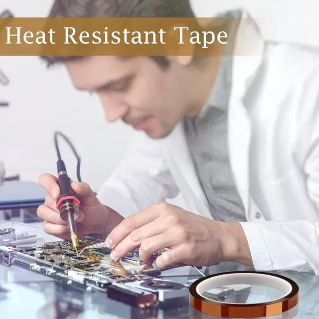 Alt view image 6 of 7 - PEASUG 4 Rolls Heat Tape 10mm x 33m High Temp Resistant for Sublimation