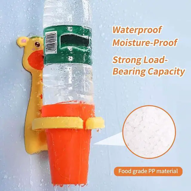 Alt view image 5 of 7 - SooGree Kids Toothbrushes Holder Animal Tooth Cup Holder Wall Mounted Sucker Toothpaste Storage Set Cute Household Toothpaste Rack Mouthwash Cup Rack for Children,No Punching Shelf Bracket with Cup