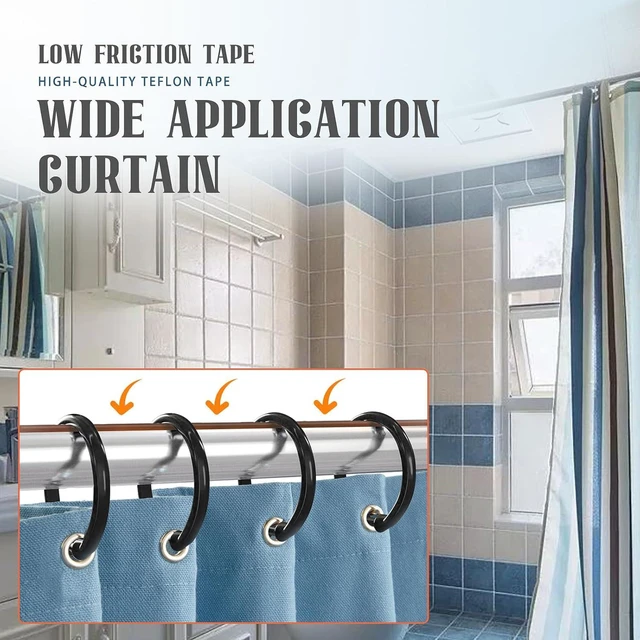 Alt view image 7 of 7 - MEBMIK 2 Rolls 1/2 Inch x 33 Feet Low Friction Drawer Slide Tape - Squeak Resistant, Abrasion Resistant Surface Protection Tape for Wood, Cabinet, Curtain, Furniture, White