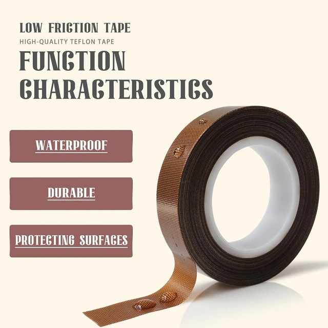 Alt view image 3 of 7 - MEBMIK 2 Rolls 1/2 Inch x 33 Feet Low Friction Drawer Slide Tape - Squeak Resistant, Abrasion Resistant Surface Protection Tape for Wood, Cabinet, Curtain, Furniture,Brown