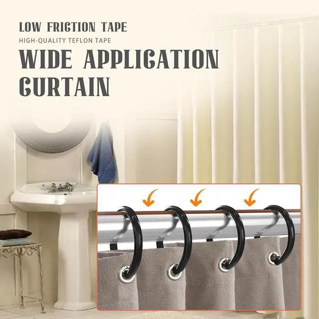 Alt view image 7 of 7 - MEBMIK 2 Rolls 1/2 Inch x 33 Feet Low Friction Drawer Slide Tape - Squeak Resistant, Abrasion Resistant Surface Protection Tape for Wood, Cabinet, Curtain, Furniture,Brown
