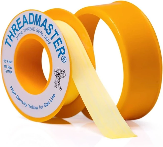 Main image of TAPEWELL Yellow Gas Pipe Thread Sealant Tape - 1/2" Width, Pack of 1
