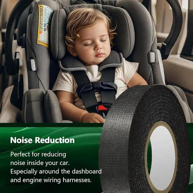 Alt view image 2 of 7 - 5 Rolls High Temp Wire Harness Tape (250FT Total) OEM-Grade Automotive Cloth Fabric Tape for Engine Wiring Loom, Electrical Cable Protection & Noise Damping - 3/4 in x 50 ft
