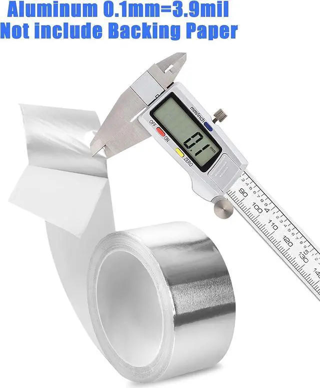 Alt view image 3 of 7 - Romeda Aluminum Foil Tape, 2 inch x 65 Feet Foil Tape (3.9 mil), Silver Insulation Adhesive Metal Tape, High Temperature Heavy Duty HVAC Tapes for Ductwork, Dryer Vent, HVAC