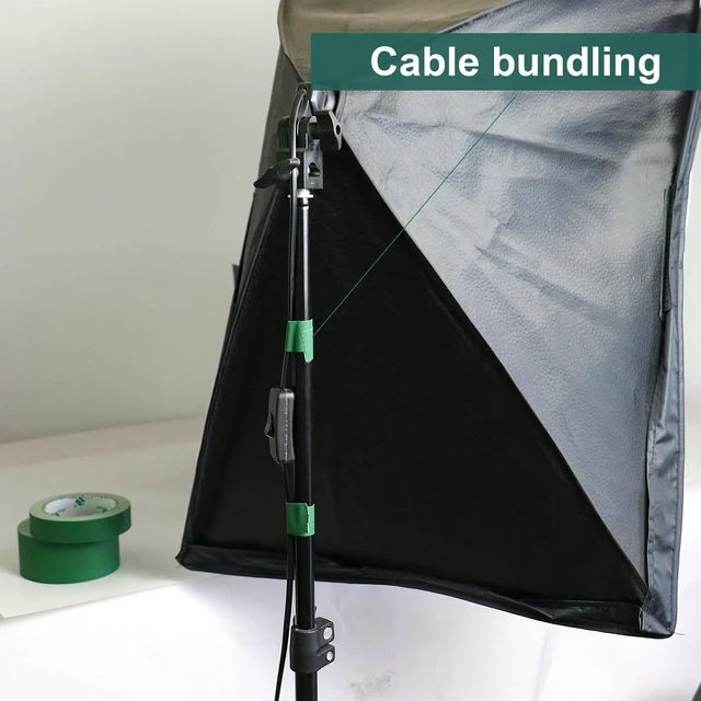 Alt view image 7 of 7 - BOMEI PACK Dark Green Gaffer Tape, Matte Non-Reflective, 1inch x 30yds No Residue Hand Tear Self-Adhesive Tape for Labeling, Cable, Stage, Photo Studio, Painters and Duct Repair, 1 Pack