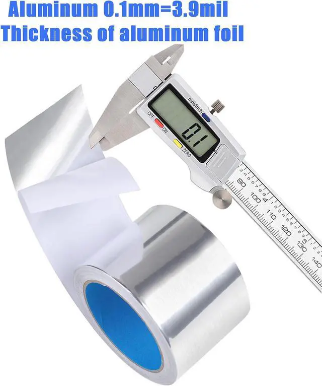 Alt view image 3 of 7 - Romeda Aluminum Foil Tape, 3 inch x 65 Feet (3.9 mil), Insulation Adhesive Metal High Temperature Heavy Duty HVAC Tape, Silver for Ductwork, Dryer Vent, HVAC
