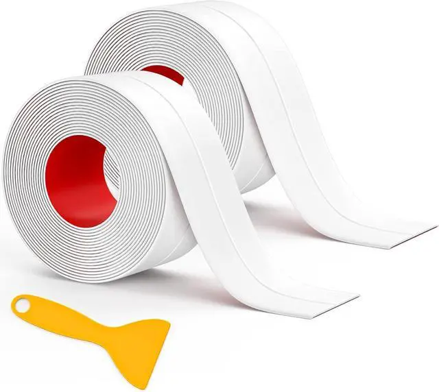 Main image of Fixmend Caulk Tape Self Adhesive, 2 Rolls Toilet Caulking Strip Waterproof
