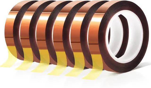 Main image of MEBMIK 6 Rolls 10mm x16m(52FT) Heat Tape High Temperature Heat Resistant Tape Heat Transfer Tape for Heat Sublimation Press Vinyl,No Residue