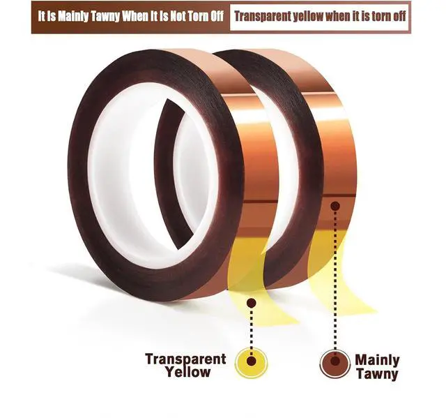 Alt view image 6 of 7 - MEBMIK 2 Rolls 10mm x16m(52FT) Heat Tape High Temperature Heat Resistant Tape Heat Transfer Tape for Heat Sublimation Press Vinyl,No Residue