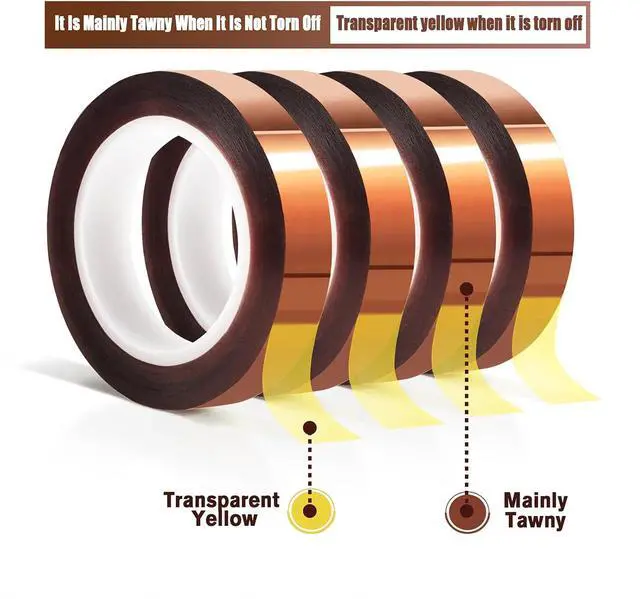 Alt view image 6 of 7 - MEBMIK 4 Rolls 10mm x16m(52FT) Heat Tape High Temperature Heat Resistant Tape Heat Transfer Tape for Heat Sublimation Press Vinyl,No Residue