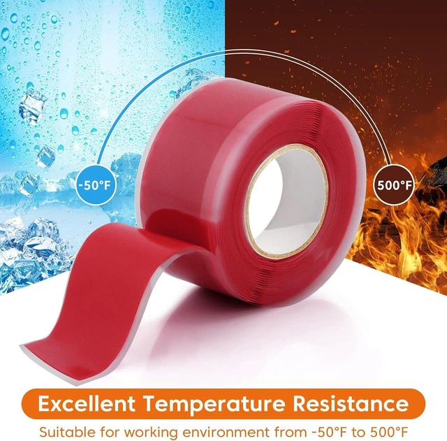 Alt view image 5 of 7 - Self Fusing Silicone Tape for Plumbing Hose Repair, Waterproof Tape 10 Feet