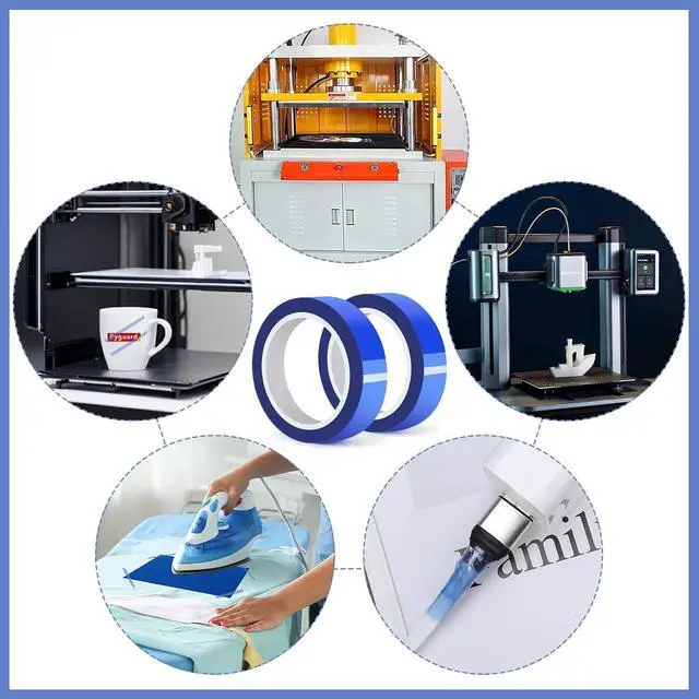 Alt view image 7 of 7 - 2 Rolls 20mm × 30m (98ft) Blue Sublimation Heat Transfer Tape for Press