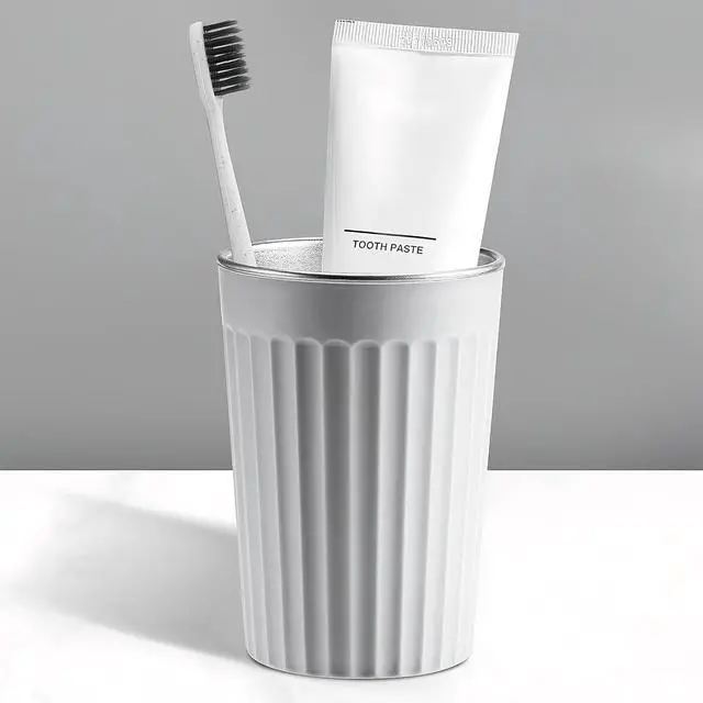 Main image of Toothbrush Cup Holder for Bathroom,Reusable Stainless Steel Bathroom Cup