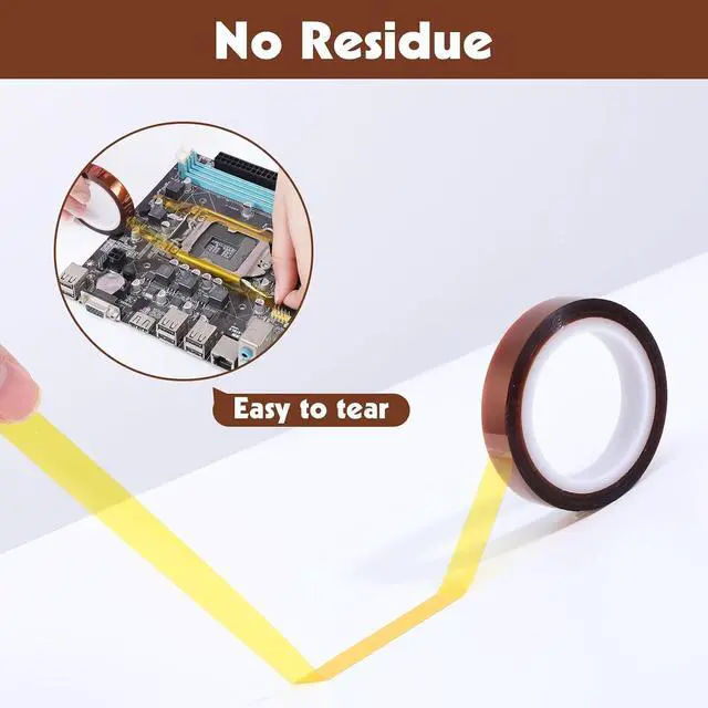 Alt view image 5 of 7 - 4 Rolls Heat Resistant Tape 10mm x 49Ft Transfer Tape for Heat Press