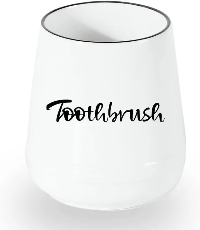 Main image of Ceramic Toothbrush, Brushing Holder Easy to Clean (White)