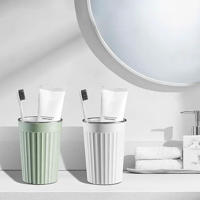 Alt view image 7 of 7 - Toothbrush Cup Holder for Bathroom,Reusable Stainless Steel Bathroom Cup