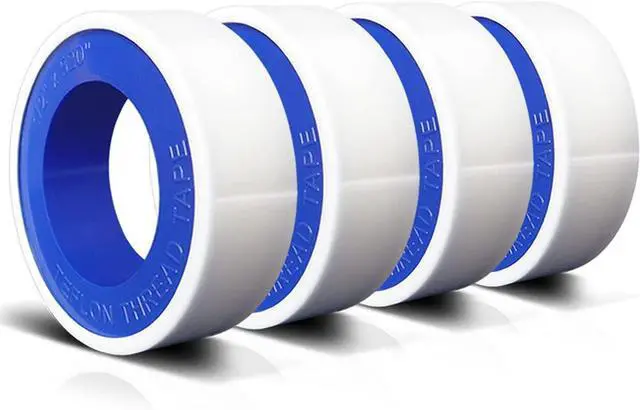 Main image of VOTMELL 4 Rolls 1/2 Inch(W) X 520 Inches(L) Teflon Plumbers Tape,Pipe Sealing & Plumbing Thread Tape,PTFE Water Sealant Seal for Shower Head,White