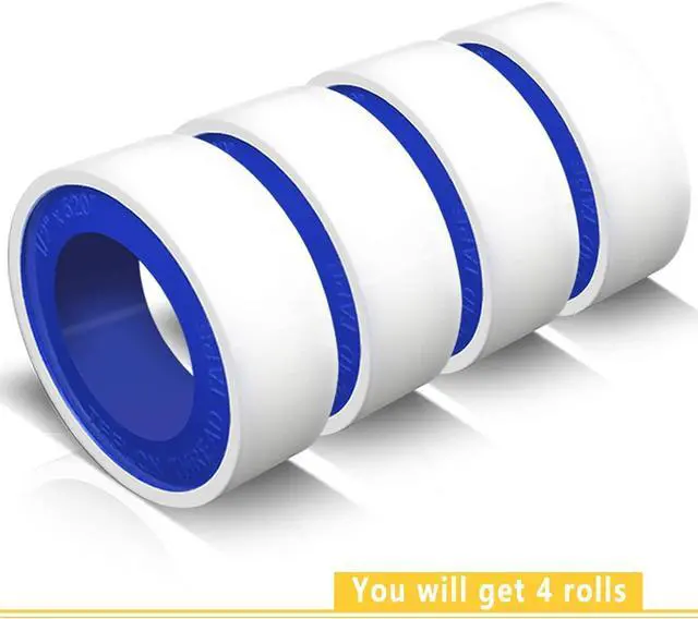 Alt view image 2 of 7 - VOTMELL 4 Rolls 1/2 Inch(W) X 520 Inches(L) Teflon Plumbers Tape,Pipe Sealing & Plumbing Thread Tape,PTFE Water Sealant Seal for Shower Head,White