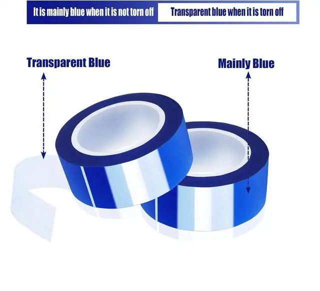 Alt view image 5 of 6 - MEBMIK 2 Rolls 20mm x16m(52FT) Blue Heat Tape High Temperature Heat Resistant Tape Heat Transfer Tape for Heat Sublimation Press Vinyl,No Residue