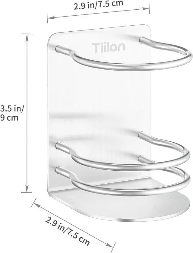 Alt view image 4 of 7 - Toothbrush Holder Wall Mounted, Bathroom Storage Stand for Razor, Toothpaste - Self Adhesive, Stainless Steel, Silver