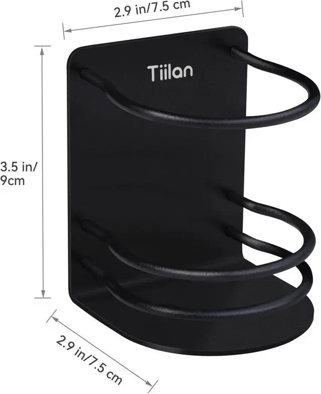 Alt view image 4 of 7 - Toothbrush Holder Wall Mounted, Bathroom Storage Stand for Razor, Toothpaste - Self Adhesive, Stainless Steel, Black