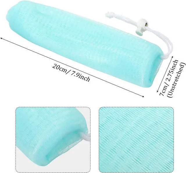 Alt view image 2 of 7 - Boao 10 Pieces Mesh Soap Saver Bag Loofah for Bar, Exfoliating Shower