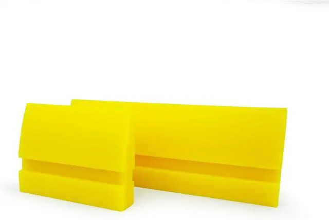 Alt view image 2 of 5 - 2-Piece DIY Mini Squeegee Set - Soft Silicone Window Tint Squeegee for Glass, Mirror, Shower - Yellow (4.7in x 1.9in, 2.4in x 1.9in)