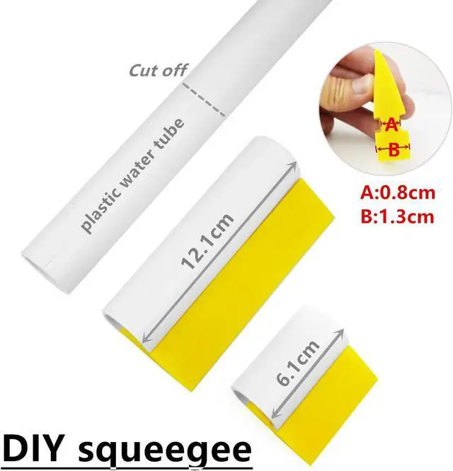 Alt view image 5 of 5 - 2-Piece DIY Mini Squeegee Set - Soft Silicone Window Tint Squeegee for Glass, Mirror, Shower - Yellow (4.7in x 1.9in, 2.4in x 1.9in)