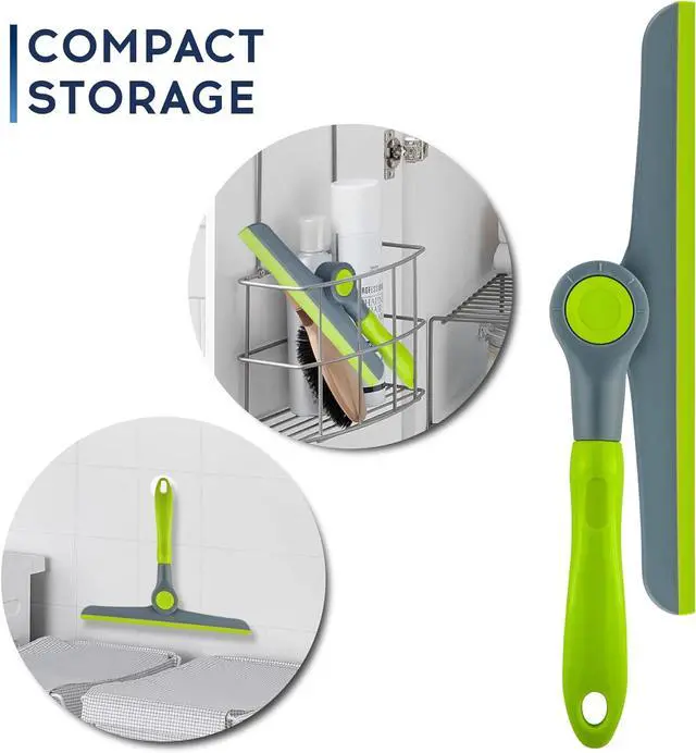 Alt view image 3 of 6 - DSV Standard 10" Heavy Duty Green, Grey Window Cleaning Squeegee, Handheld Squeegee for Glass Doors, Windows, Car Windshields & More