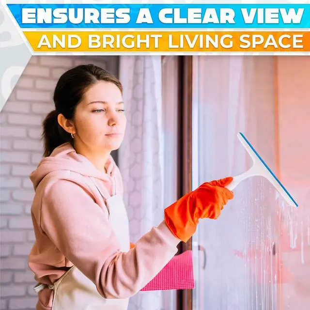 Alt view image 5 of 7 - 4 Pcs Hand Squeegee for Shower Glass, 9.45 in Silicone Blade