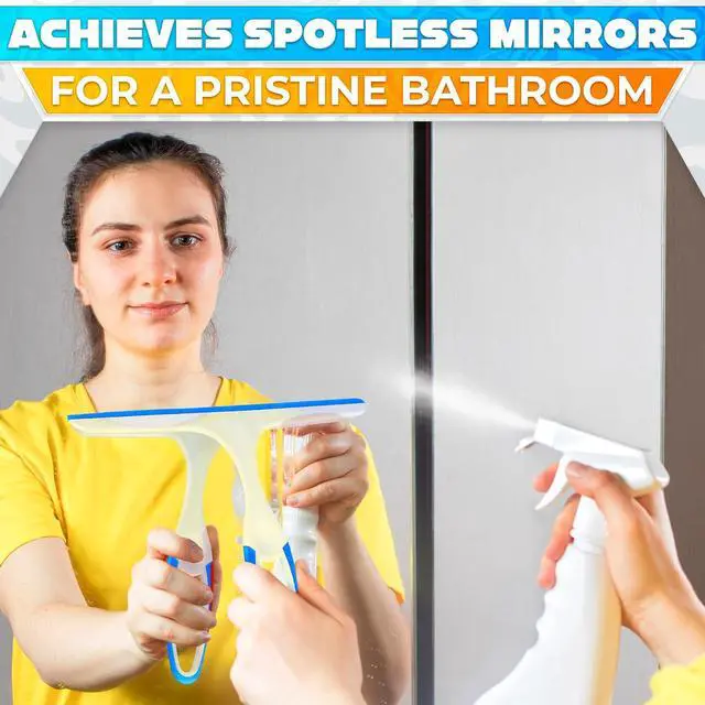 Alt view image 6 of 7 - 4 Pcs Hand Squeegee for Shower Glass, 9.45 in Silicone Blade