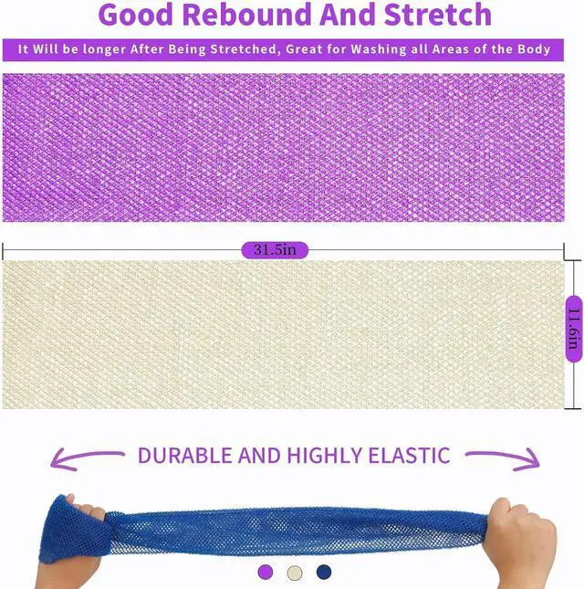 Alt view image 2 of 7 - FARMOGA African Net Sponge Body Scrubber African Exfoliating Net Loofah for Women & Men Back Exfoliator Washcloth for Bathing Accessories
