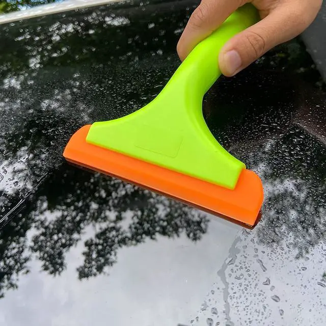 Alt view image 7 of 7 - Super Flexible Silicone Squeegee, Auto Water Blade, Water Wiper, Shower Squeegee, 5.9'' Blade and 7.5'' Long Handle, for Car Windshield, Window, Mirror, Glass Door