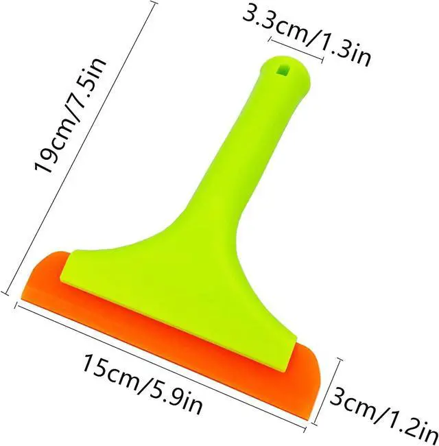 Alt view image 4 of 7 - Super Flexible Silicone Squeegee, Auto Water Blade, Water Wiper, Shower Squeegee, 5.9'' Blade and 7.5'' Long Handle, for Car Windshield, Window, Mirror, Glass Door