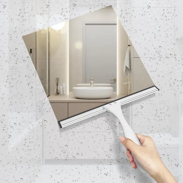 Alt view image 5 of 7 - AmazerBath Squeegee for Shower Glass Doors - All-Purpose Squeegee with Hook for Windows, Mirrors, Tiles and Car Glass, 10 Inches